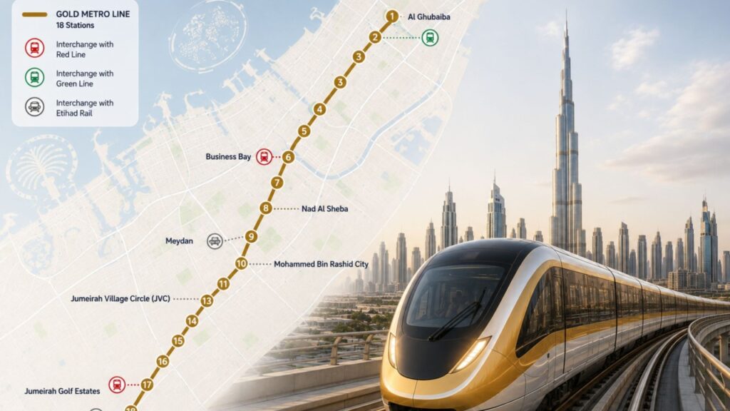 Dubai Metro Gold Line Approved