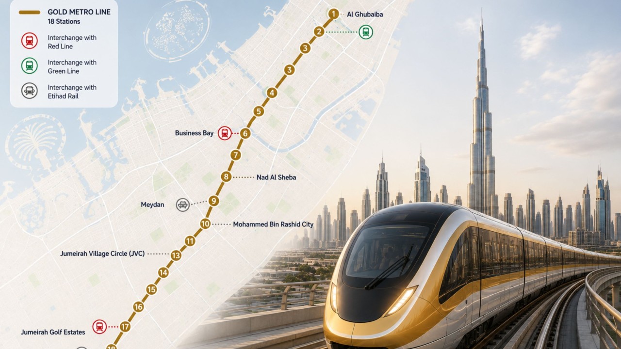 Dubai Metro Gold Line Approved